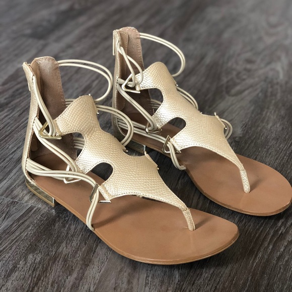 Aldo Shoes - Gold Aldo Gladiator Sandals